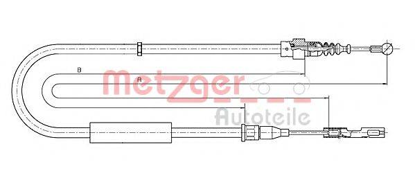 METZGER 107512 Трос, стояночная тормозная система