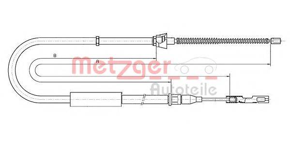 METZGER 107515 Трос, стояночная тормозная система