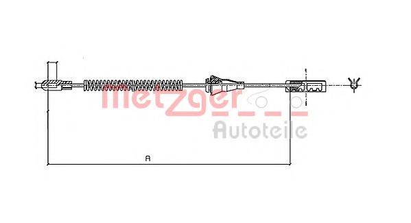 METZGER 115934 Трос, стояночная тормозная система