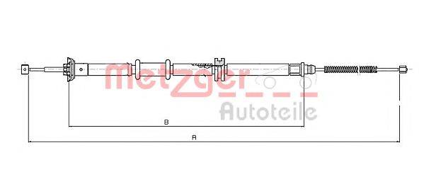 METZGER 120731 Трос, стояночная тормозная система