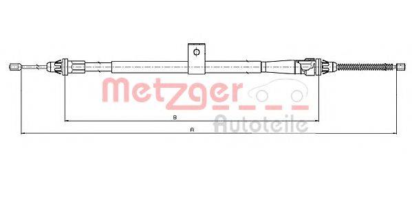 Трос, стояночная тормозная система METZGER 17.0009