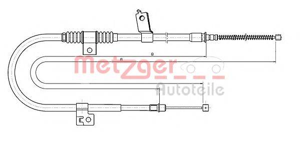 METZGER 172291 Трос, стояночная тормозная система