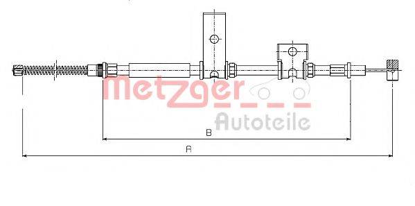 Трос, стояночная тормозная система METZGER 17.5013