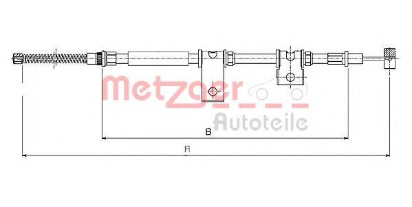 METZGER 175016 Трос, стояночная тормозная система