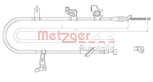 METZGER 175060 Трос, стояночная тормозная система