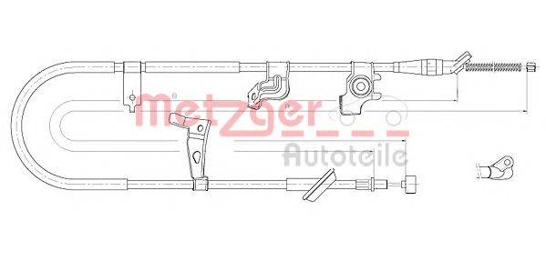 METZGER 175061 Трос, стояночная тормозная система