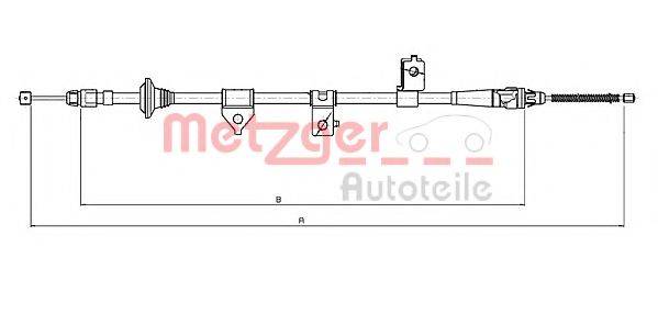 Трос, стояночная тормозная система METZGER 17.6026