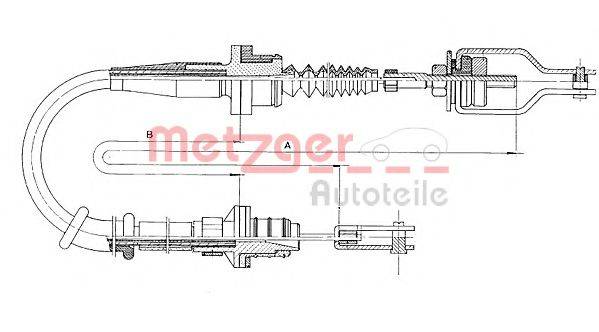 METZGER 180052 Трос, управление сцеплением