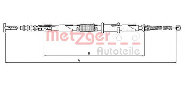 Трос, стояночная тормозная система METZGER 461.11