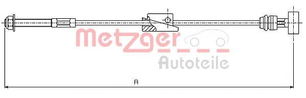 Трос, стояночная тормозная система METZGER 10.5415