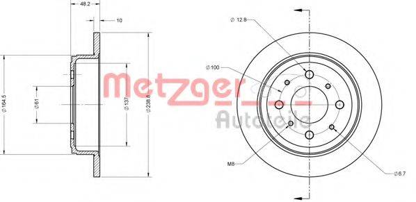 Тормозной диск METZGER 6110244