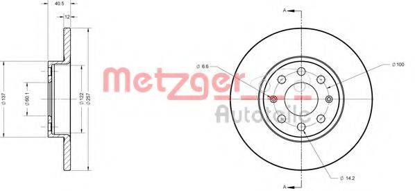 METZGER 6110246 Тормозной диск