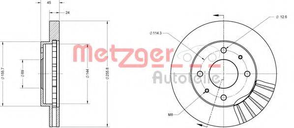 Тормозной диск METZGER 6110248