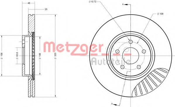 Тормозной диск METZGER 6110503