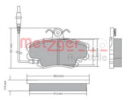 METZGER 1170009 Комплект тормозных колодок, дисковый тормоз