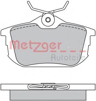 Комплект тормозных колодок, дисковый тормоз METZGER 1170021