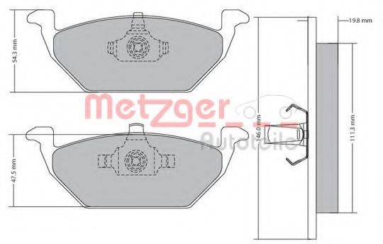 METZGER 1170027 Комплект тормозных колодок, дисковый тормоз