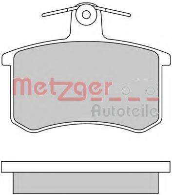 Комплект тормозных колодок, дисковый тормоз METZGER 1170030