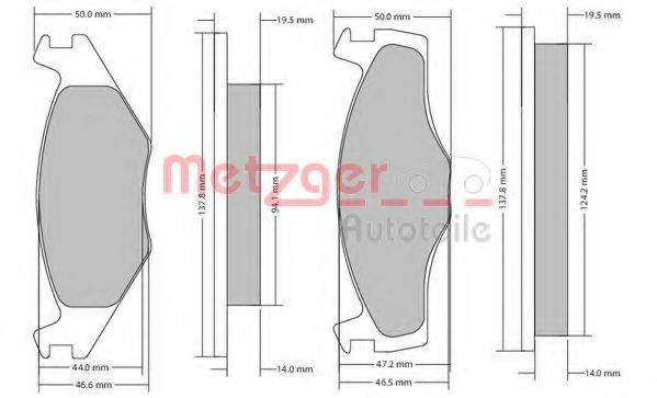 METZGER 1170033 Комплект тормозных колодок, дисковый тормоз