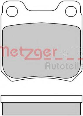 Комплект тормозных колодок, дисковый тормоз METZGER 1170034