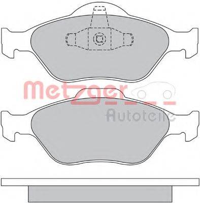 Комплект тормозных колодок, дисковый тормоз METZGER 1170045