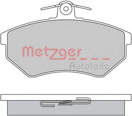 Комплект тормозных колодок, дисковый тормоз METZGER 1170062