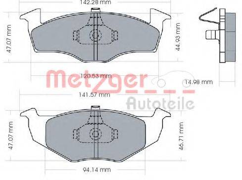 METZGER 1170072 Комплект тормозных колодок, дисковый тормоз