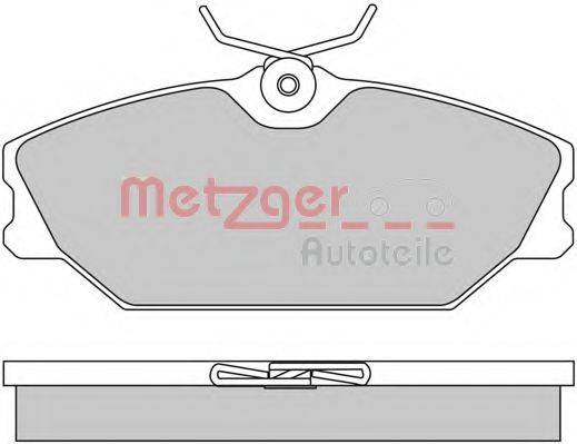 Комплект тормозных колодок, дисковый тормоз METZGER 1170084