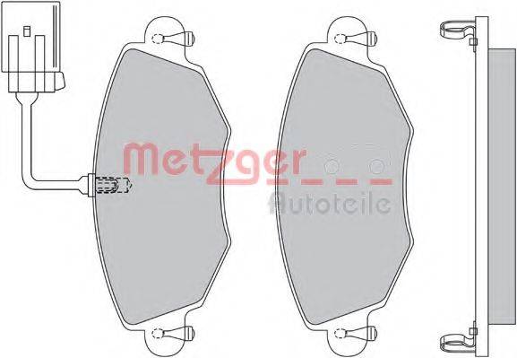 Комплект тормозных колодок, дисковый тормоз METZGER 1170107