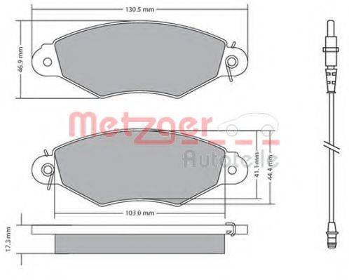 METZGER 1170115 Комплект тормозных колодок, дисковый тормоз