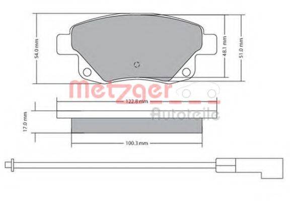 METZGER 1170138 Комплект тормозных колодок, дисковый тормоз