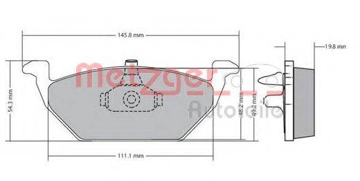 METZGER 1170144 Комплект тормозных колодок, дисковый тормоз