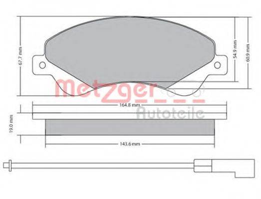 METZGER 1170146 Комплект тормозных колодок, дисковый тормоз