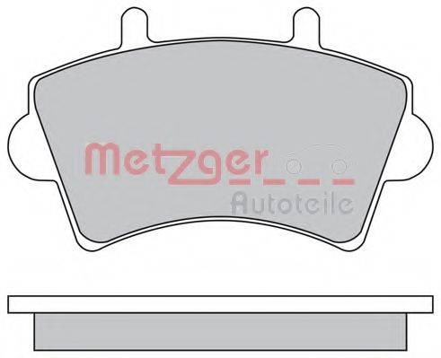 Комплект тормозных колодок, дисковый тормоз METZGER 1170175