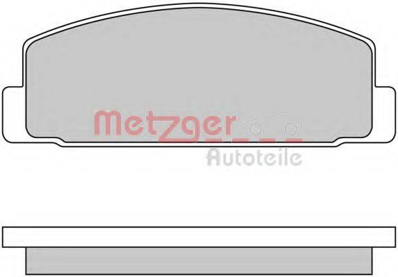 Комплект тормозных колодок, дисковый тормоз METZGER 1170206
