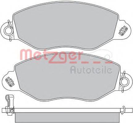 Комплект тормозных колодок, дисковый тормоз METZGER 1170210