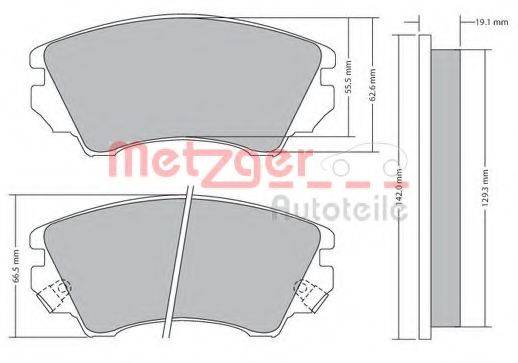 METZGER 1170221 Комплект тормозных колодок, дисковый тормоз