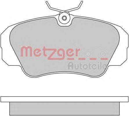 Комплект тормозных колодок, дисковый тормоз METZGER 1170245