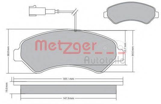 METZGER 1170248 Комплект тормозных колодок, дисковый тормоз