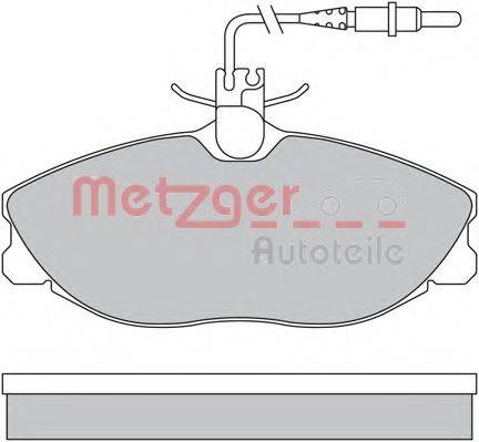 METZGER 1170253 Комплект тормозных колодок, дисковый тормоз