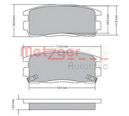 METZGER 1170256 Комплект тормозных колодок, дисковый тормоз