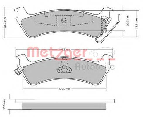 METZGER 1170306 Комплект тормозных колодок, дисковый тормоз
