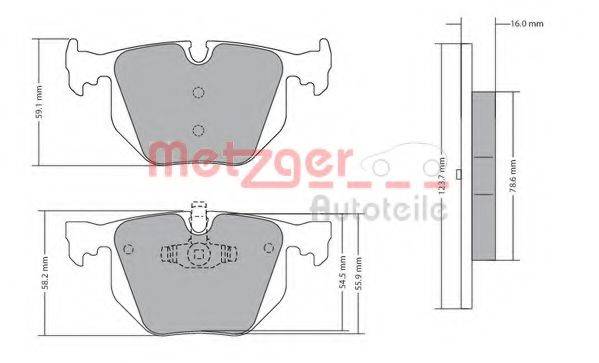 METZGER 1170318 Комплект тормозных колодок, дисковый тормоз