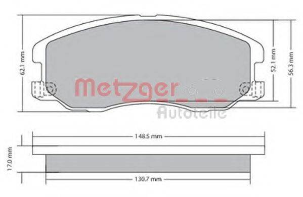 METZGER 1170358 Комплект тормозных колодок, дисковый тормоз