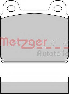 Комплект тормозных колодок, дисковый тормоз METZGER 1170370