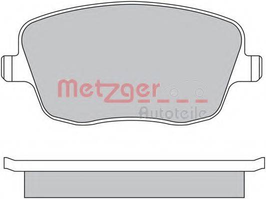 Комплект тормозных колодок, дисковый тормоз METZGER 1170417