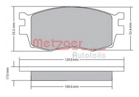 METZGER 1170441 Комплект тормозных колодок, дисковый тормоз