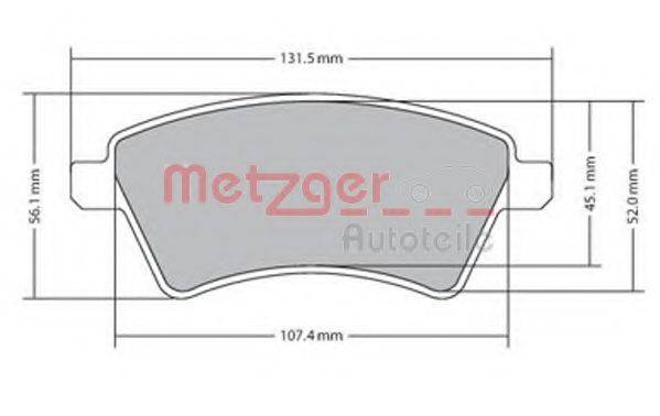 METZGER 1170442 Комплект тормозных колодок, дисковый тормоз