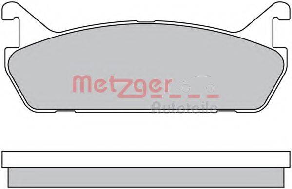 Комплект тормозных колодок, дисковый тормоз METZGER 1170448