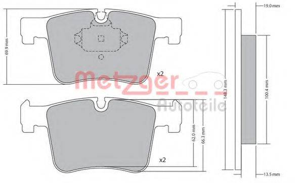 METZGER 1170469 Комплект тормозных колодок, дисковый тормоз